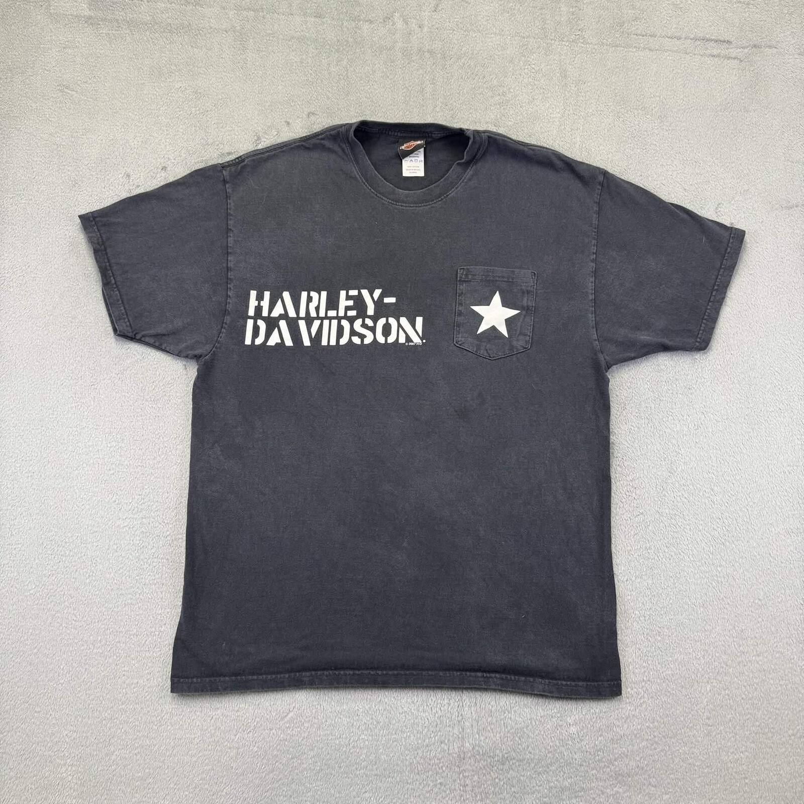 Harley Davidson Harley Davidson Men's -Large Black Short Sleeve Graphic Size US XL / EU 56 / 4 - 1 Thumbnail