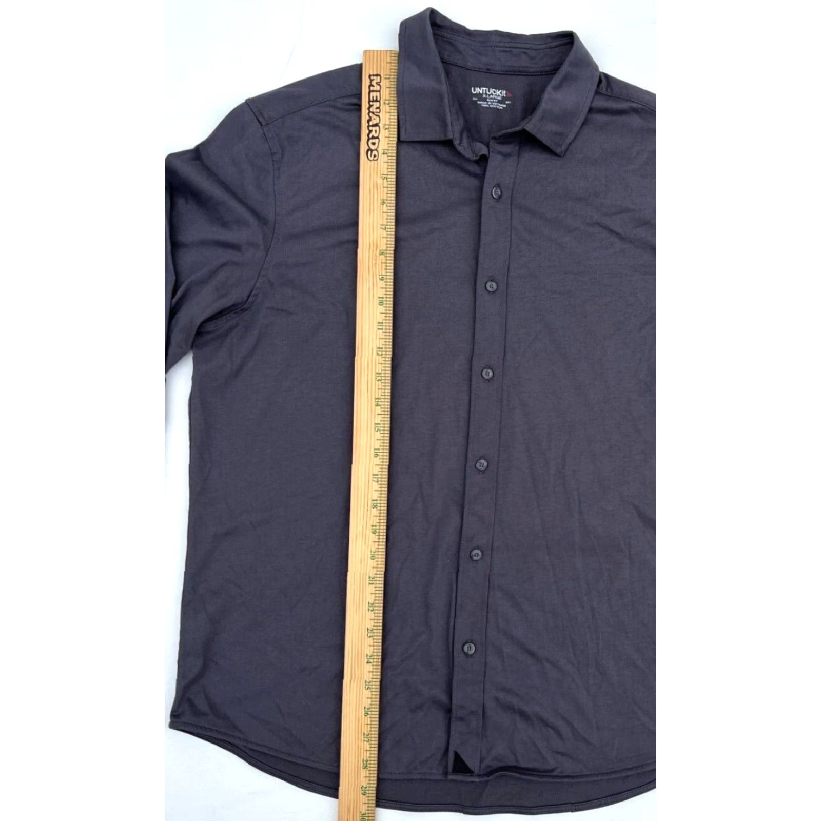 UNTUCKit UNTUCKit Luxe Tee BD Shirt Slim Fit Gray Mens Button-Up XL Shirt Size US XL / EU 56 / 4 - 7 Thumbnail