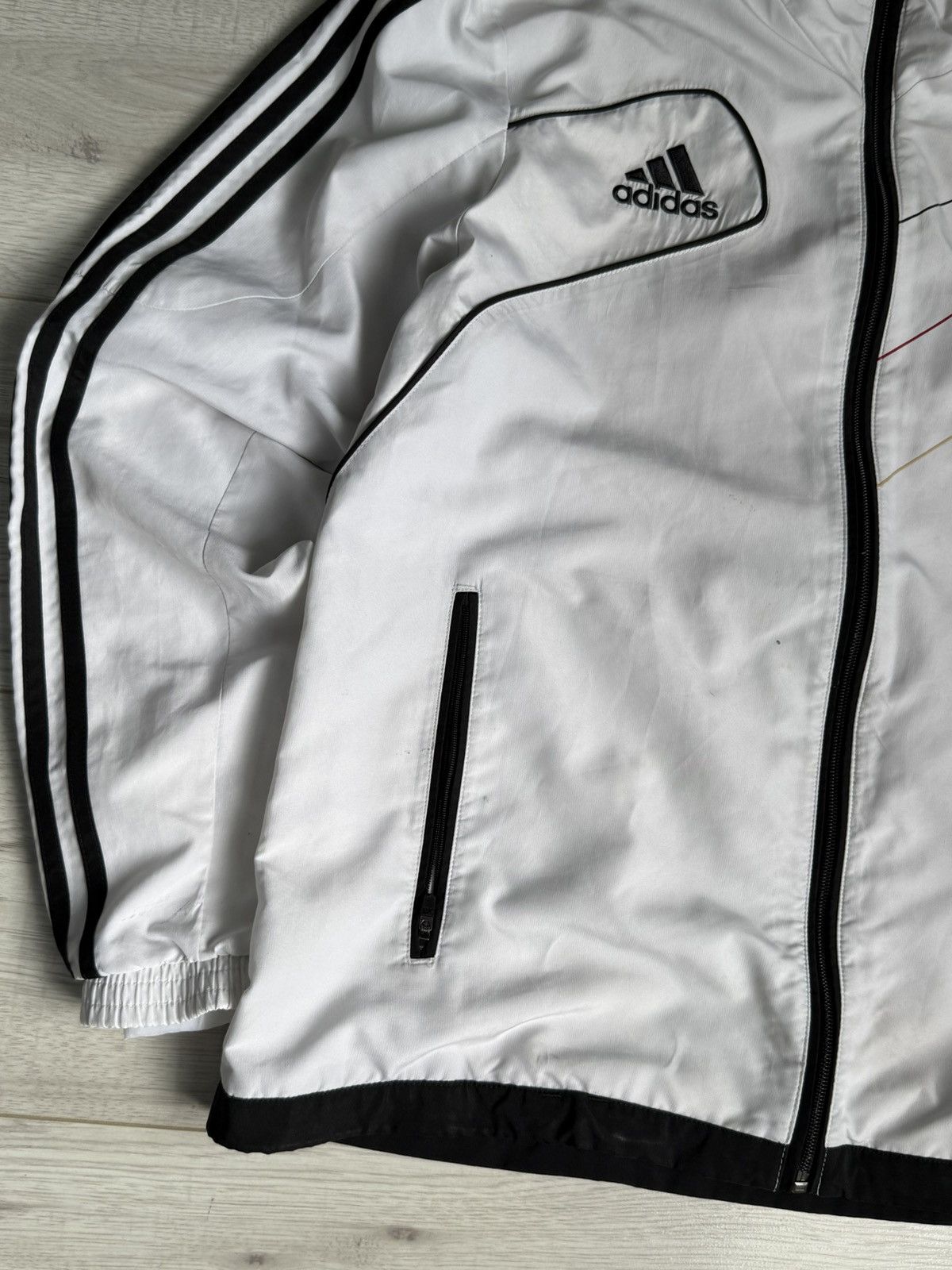 Adidas Adidas Germany DFB Soccer Track Jacket White Black Stripes Size US M / EU 48-50 / 2 - 3 Thumbnail