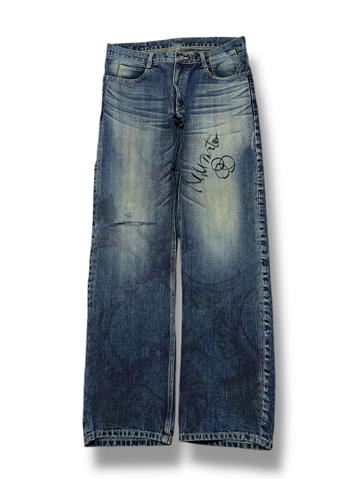 Art Comes First Vintage OZONE ROCKS Grafitti Art. Japan Rebirth Denim W35 Size US 35 - 2 Thumbnail