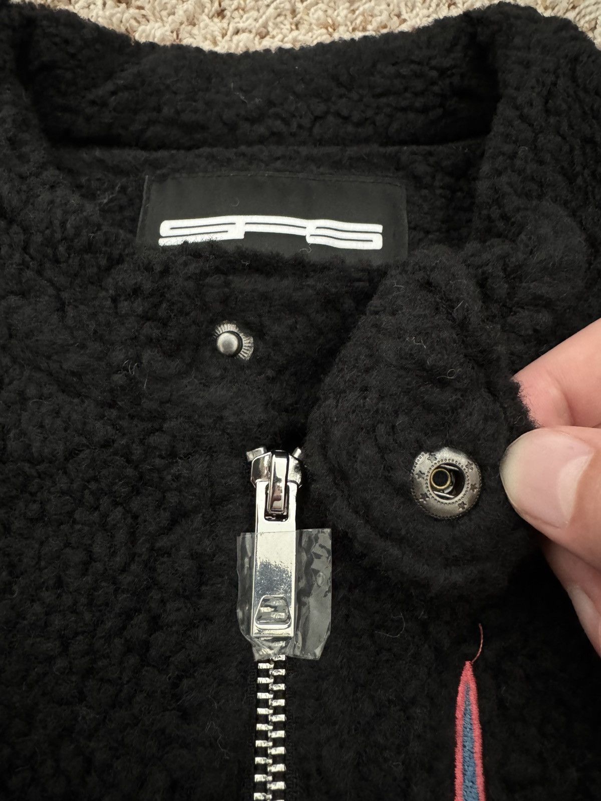 Sp5der Sp5der Black Sherpa Hunter Moto Jacket Size US M / EU 48-50 / 2 - 6 Thumbnail