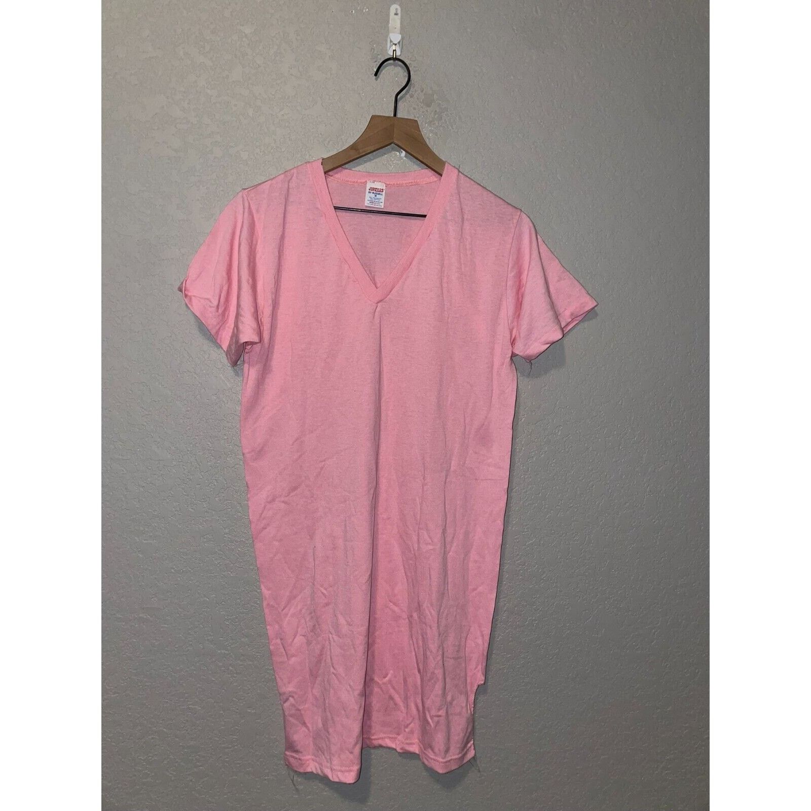 Jerzees 1980s Women's Jerzees Pink Sleeper Sleep Shirt 80s Women OS Size L / US 10 / IT 46 - 1 Thumbnail