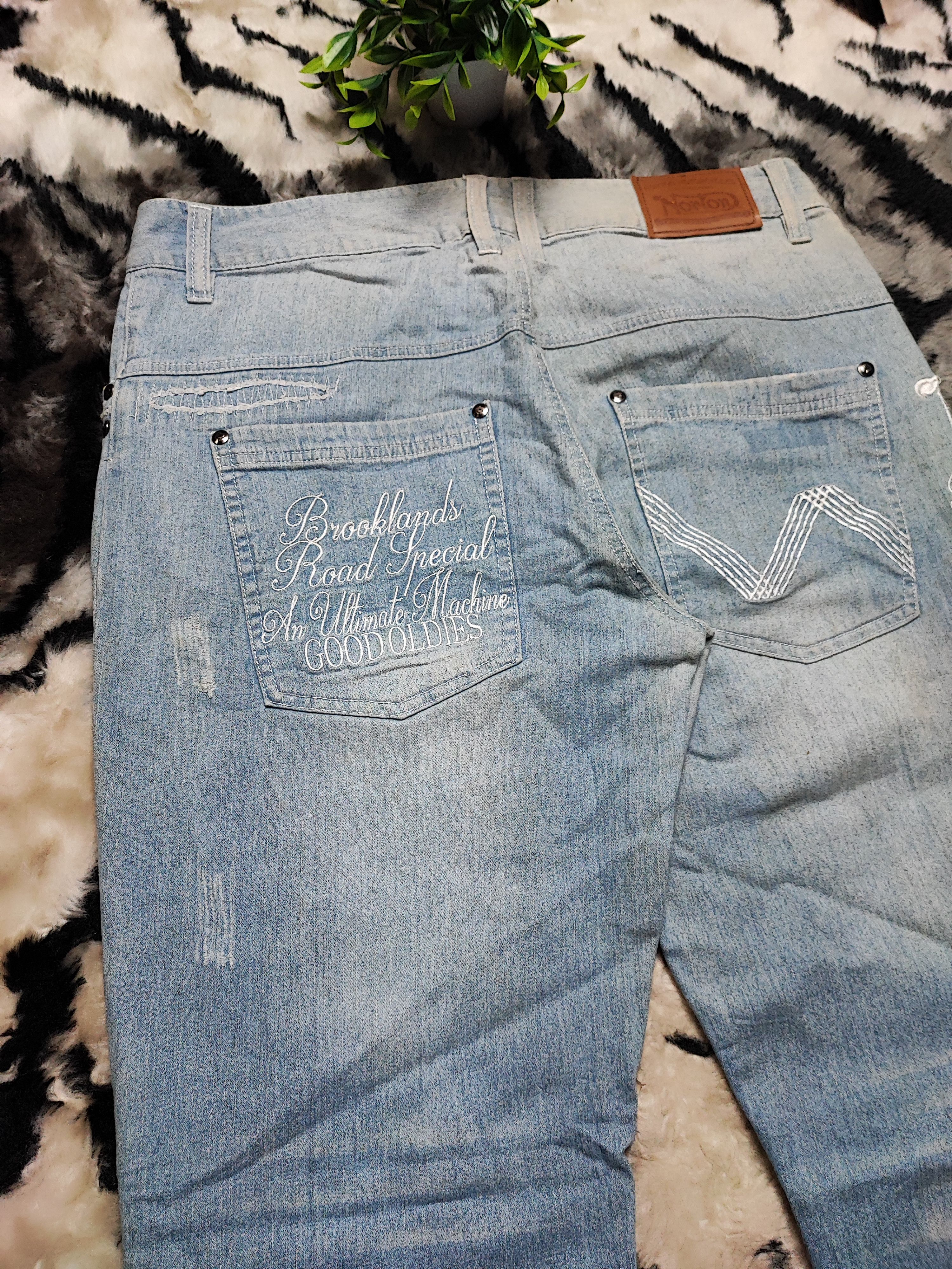 Japanese Brand × Norton × Vintage Special Design Norton Jeans Size US 35 - 12 Thumbnail