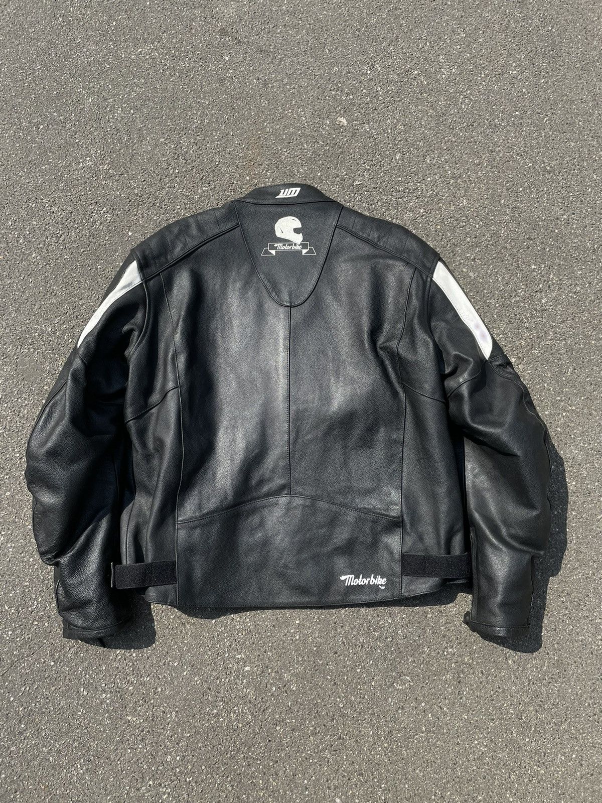 Genuine Leather × Vintage Vintage Genuine Leather Motorcycle Sport Racing Biker Jacket Size US XXL / EU 58 / 5 - 5 Thumbnail
