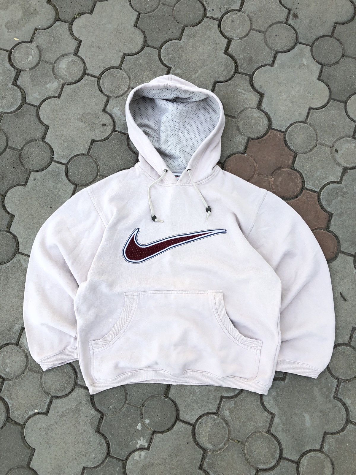 Nike × Vintage Vintage 90s Nike Center Swoosh Hoodie Big Logo Size US M / EU 48-50 / 2 - 1 Thumbnail