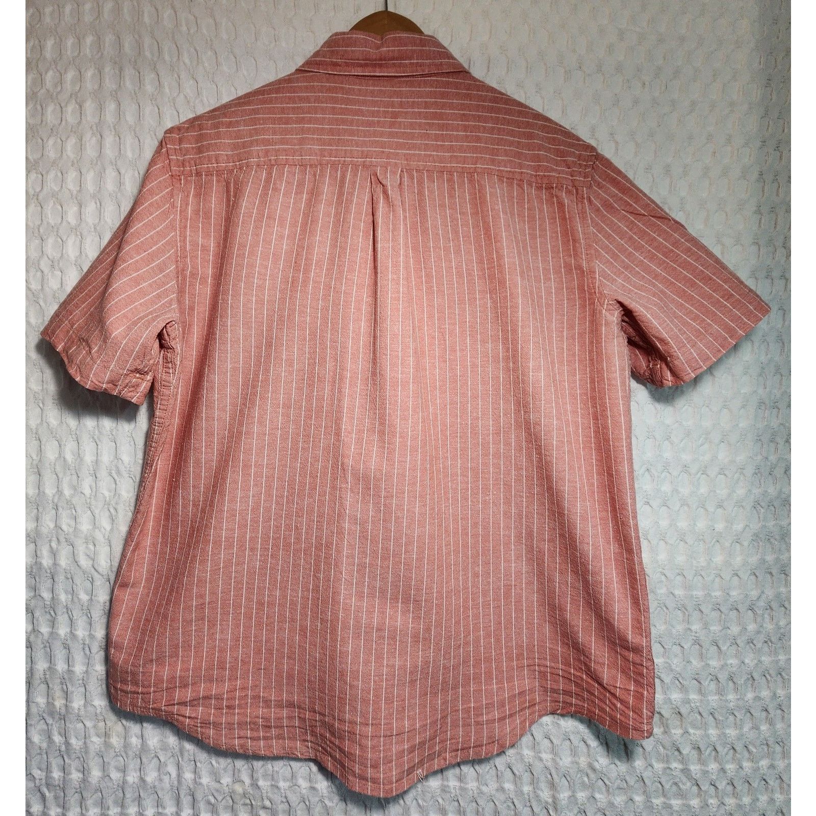 Chaps Chaps Large Stripe Linen Blend Woven Short Sleeve Shirt Size US L / EU 52-54 / 3 - 2 Thumbnail