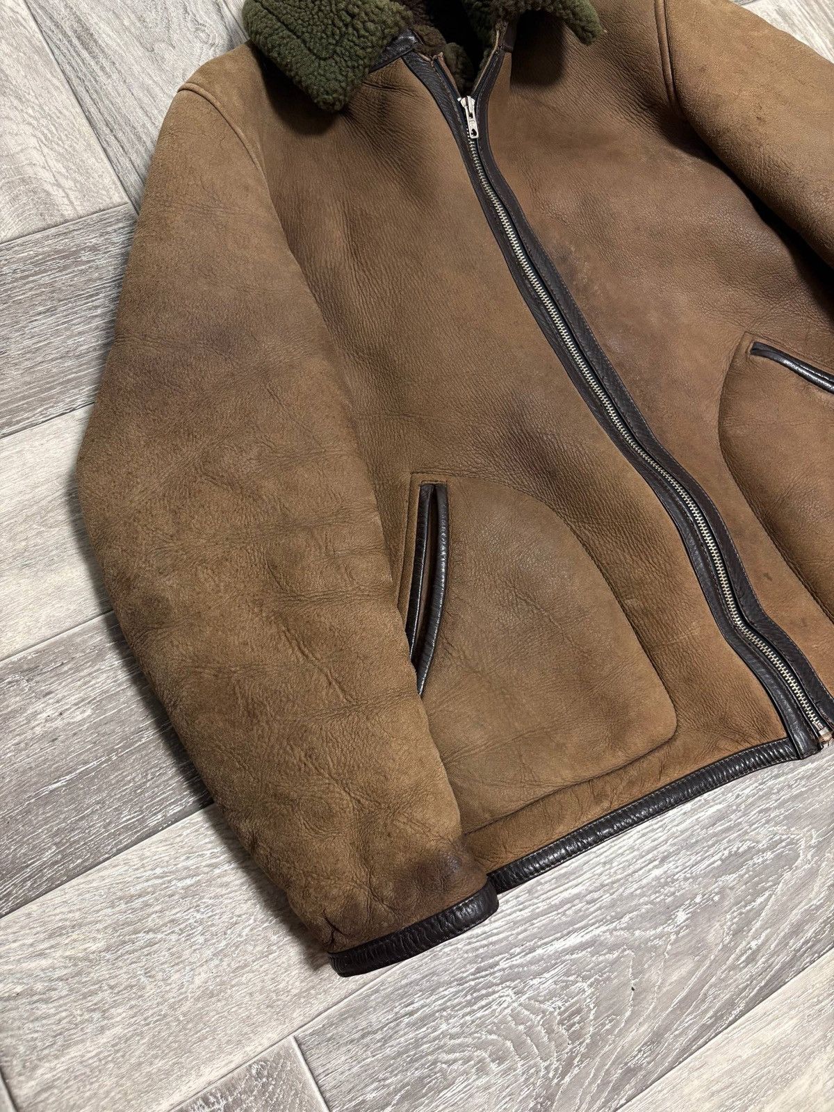 Leather Vintage Sheepskin Coat Shearling Leather Jacket B3 Size US M / EU 48-50 / 2 - 2 Thumbnail