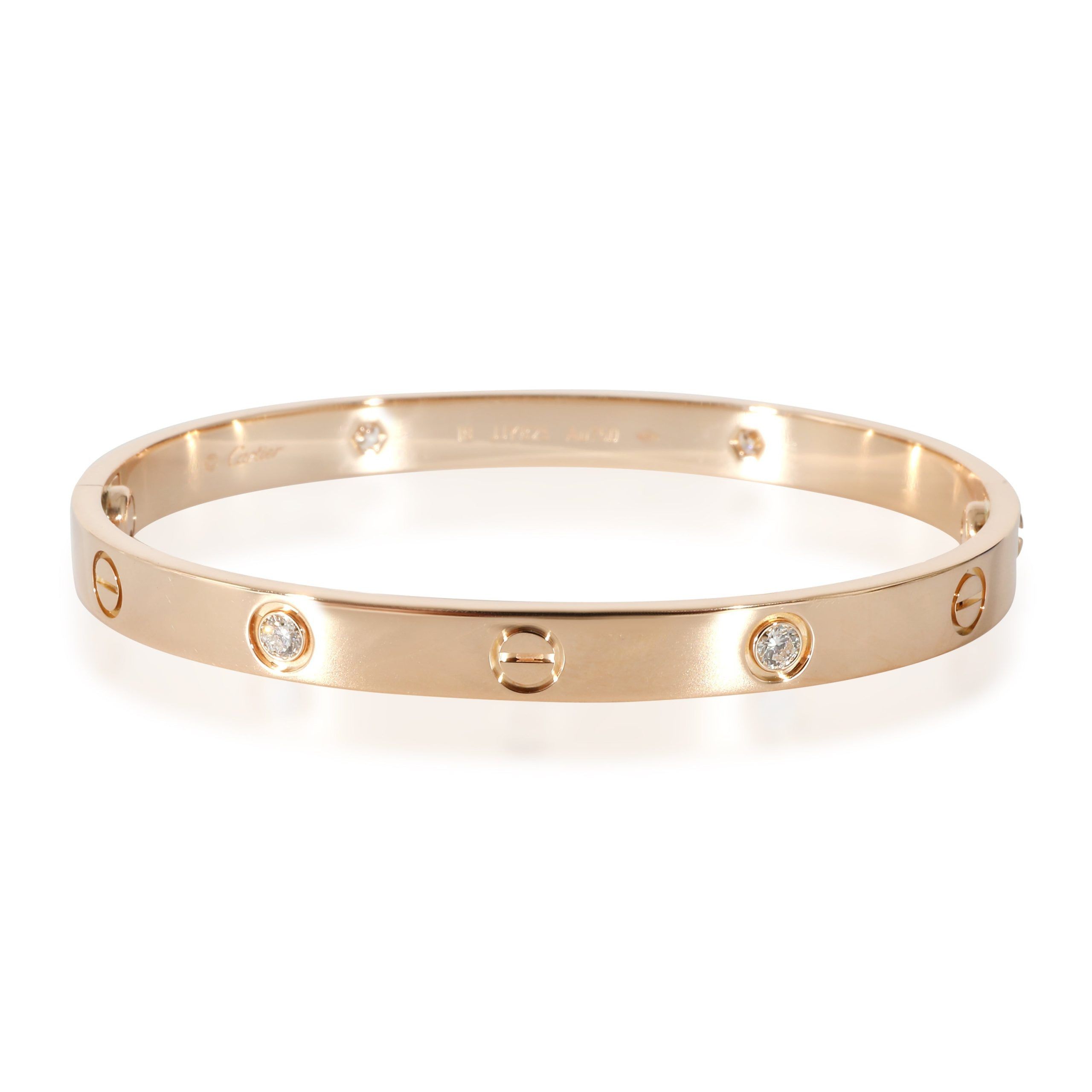 Cartier Love Bracelet 4 Diamonds (Rose Gold)