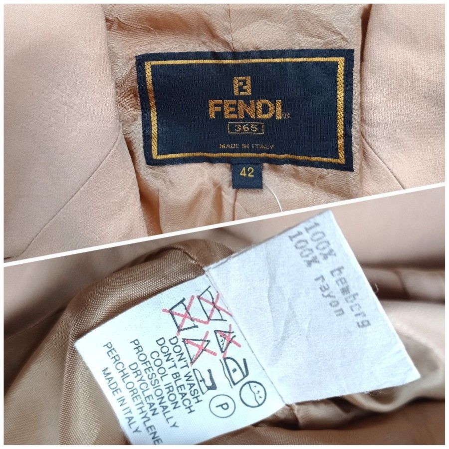 Fendi × Vintage fendi 365 made in italy bemberg rayon blazer Size M / US 6-8 / IT 42-44 - 5 Thumbnail