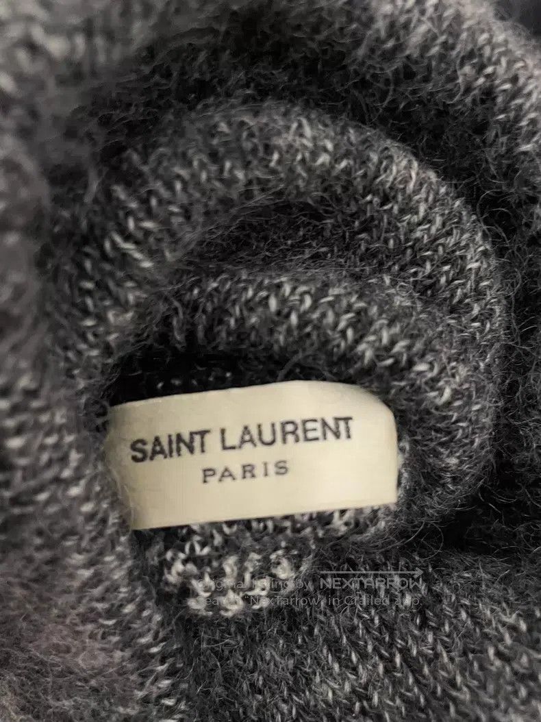 Saint Laurent Paris Saint Laurent Paris Black and White Herringbone Mohair Swe Size US XS / EU 42 / 0 - 6 Thumbnail