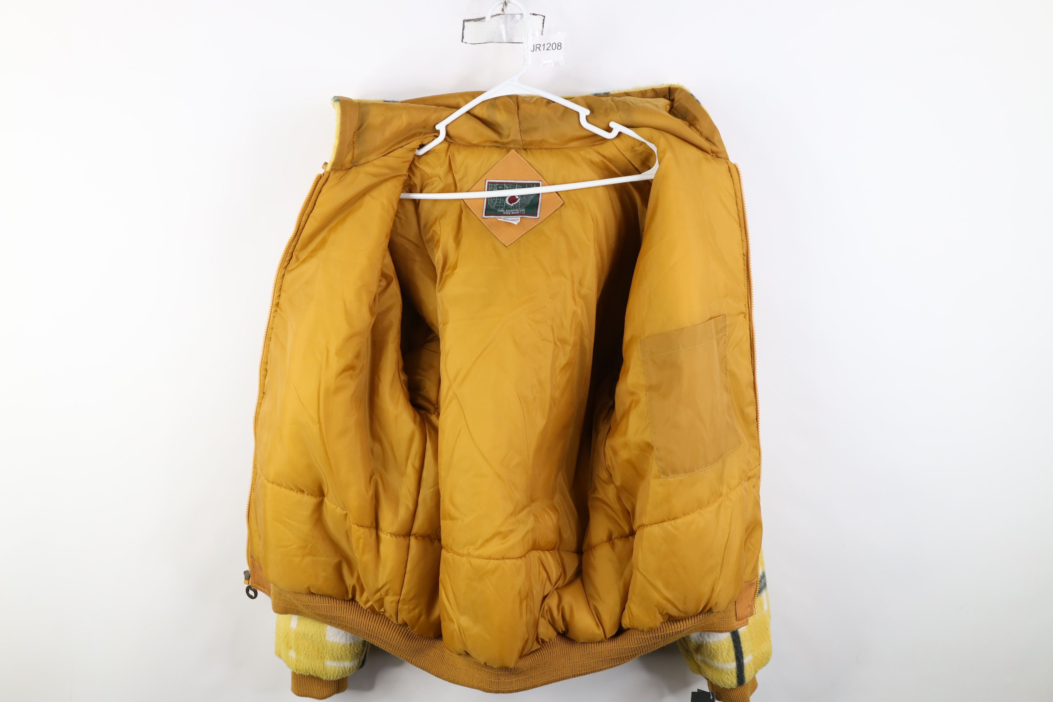 Vintage Deadstock Vintage 90s University Hooded Canvas Bomber Jacket Size US L / EU 52-54 / 3 - 9 Thumbnail