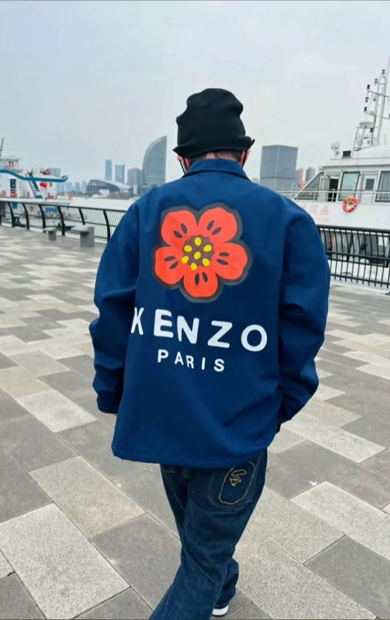 Kenzo KENZO Haitang flower printed single row collar coach jacke Size US M / EU 48-50 / 2 - 2 Thumbnail
