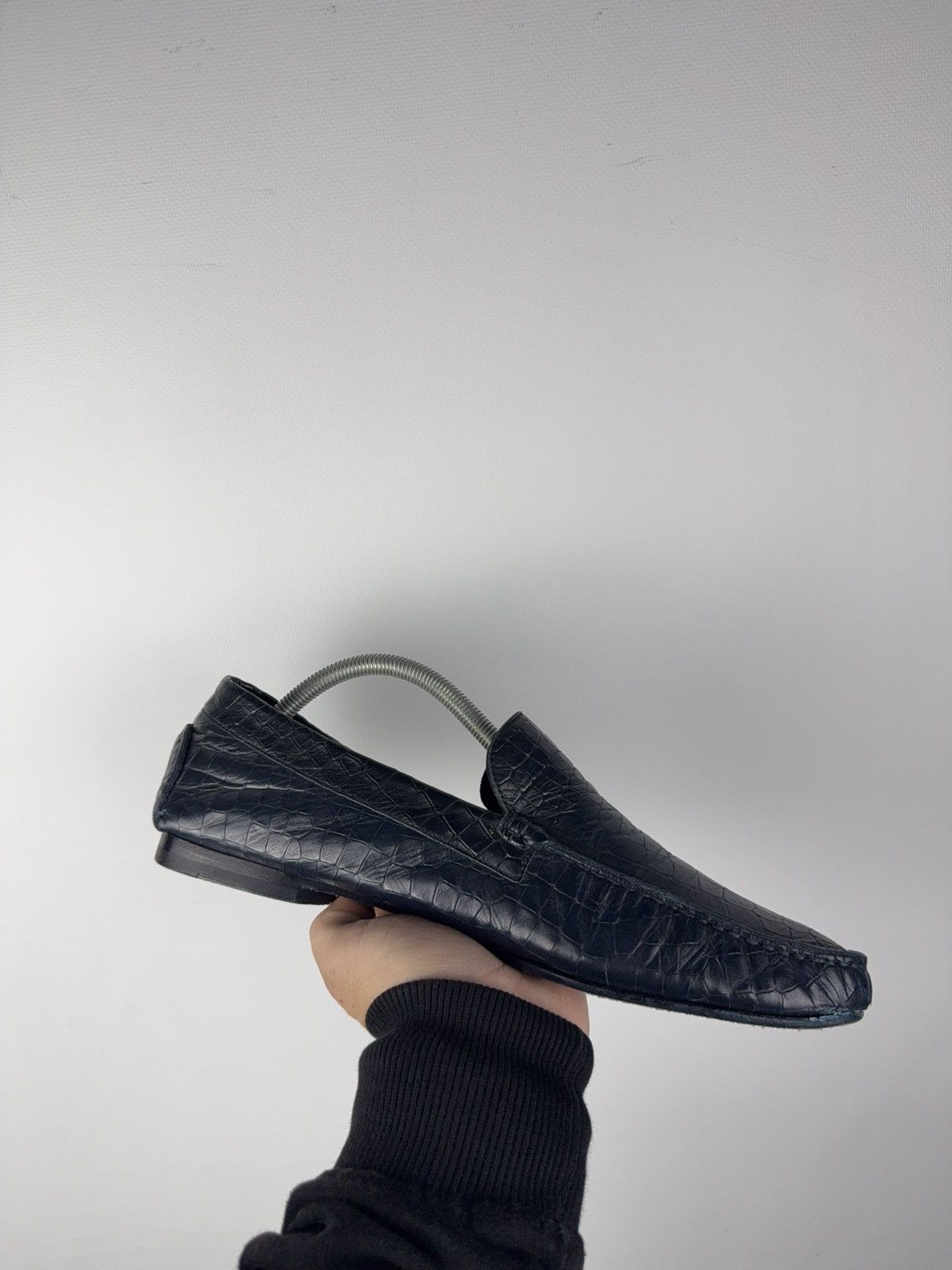 Corneliani Corneliani Crocodile Embossed Leather Loafers Made in Italy Size US 10 / EU 43 - 14 Thumbnail