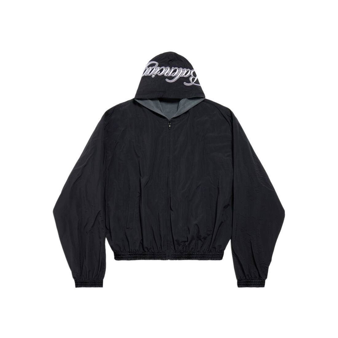 Balenciaga BALENCIAGA $2790 Cursive Black/Gray Reversible Jacket New & Size XS / US 0-2 / IT 36-38 - 1 Thumbnail