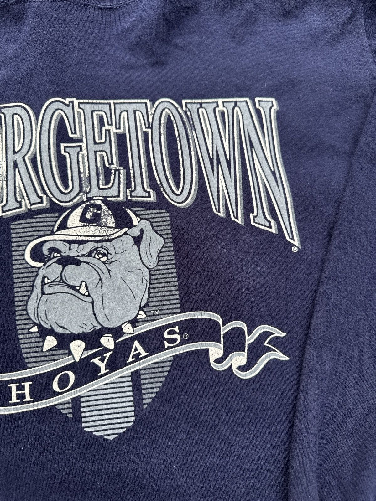 Vintage Vintage Georgetown Hoyas Lightweight Hoodie Made In USA Size US L / EU 52-54 / 3 - 3 Thumbnail