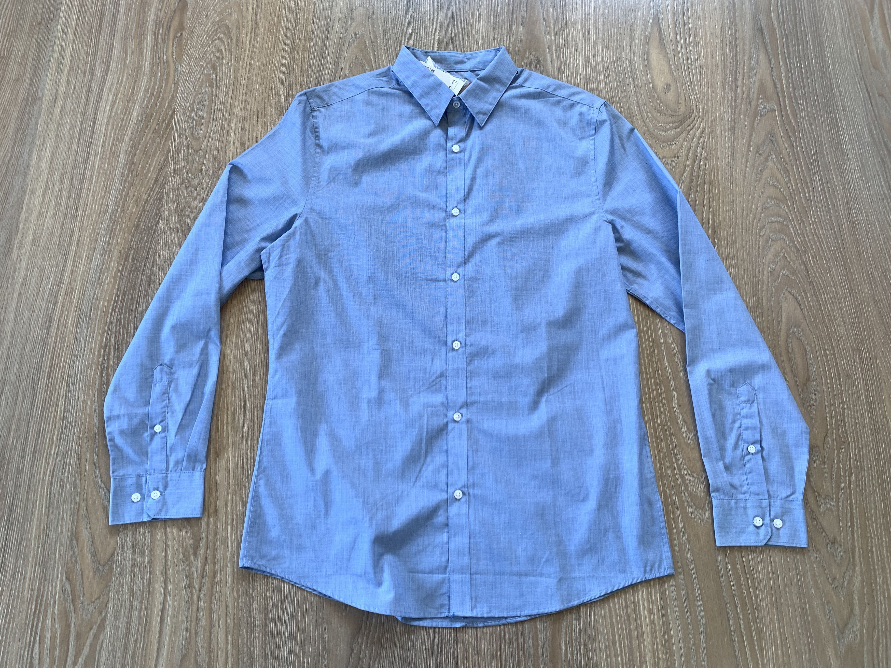 H&M H&M Slim Fit Easy Iron Mens Button Long Sleeve Shirt Size US M / EU 48-50 / 2 - 2 Thumbnail