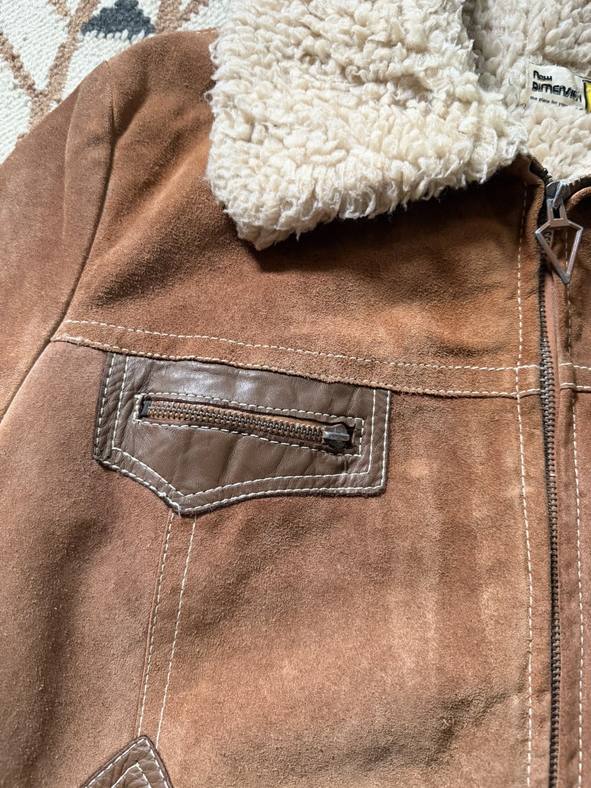 Sears Vintage sears Leather Coat Fur Lining Jacket Reg Shearling Size US M / EU 48-50 / 2 - 3 Thumbnail