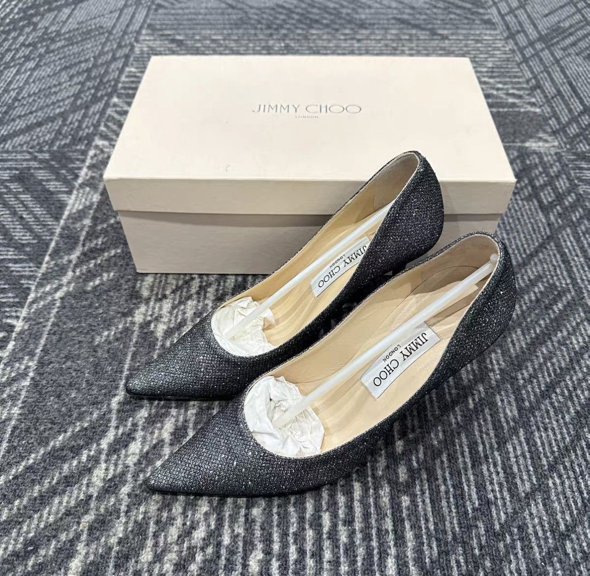Jimmy Choo Jimmy Choo Silver Embellished High Heels J42 Size US 6.5 / IT 36.5 - 1 Thumbnail