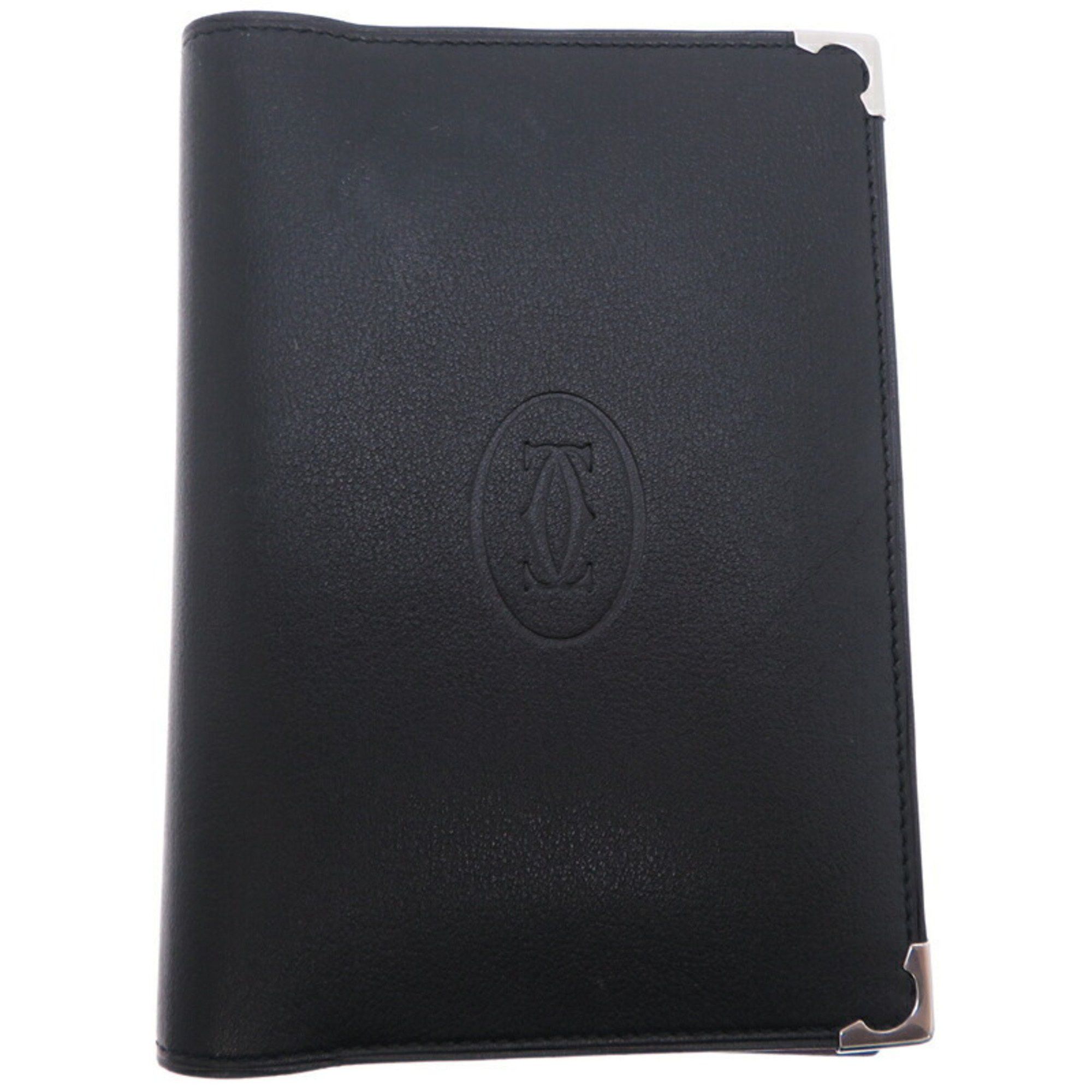 Cartier Cartier Must Line Notebook Cover for Women and Men, Pass Case, Leather, Black Size ONE SIZE - 1 Thumbnail