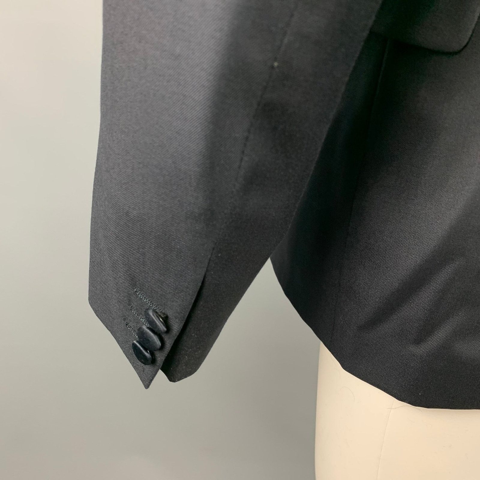 Calvin Klein CALVIN KLEIN COLLECTION Size 40 Navy Wool Tuxedo Sport Coat Size 40R - 5 Thumbnail