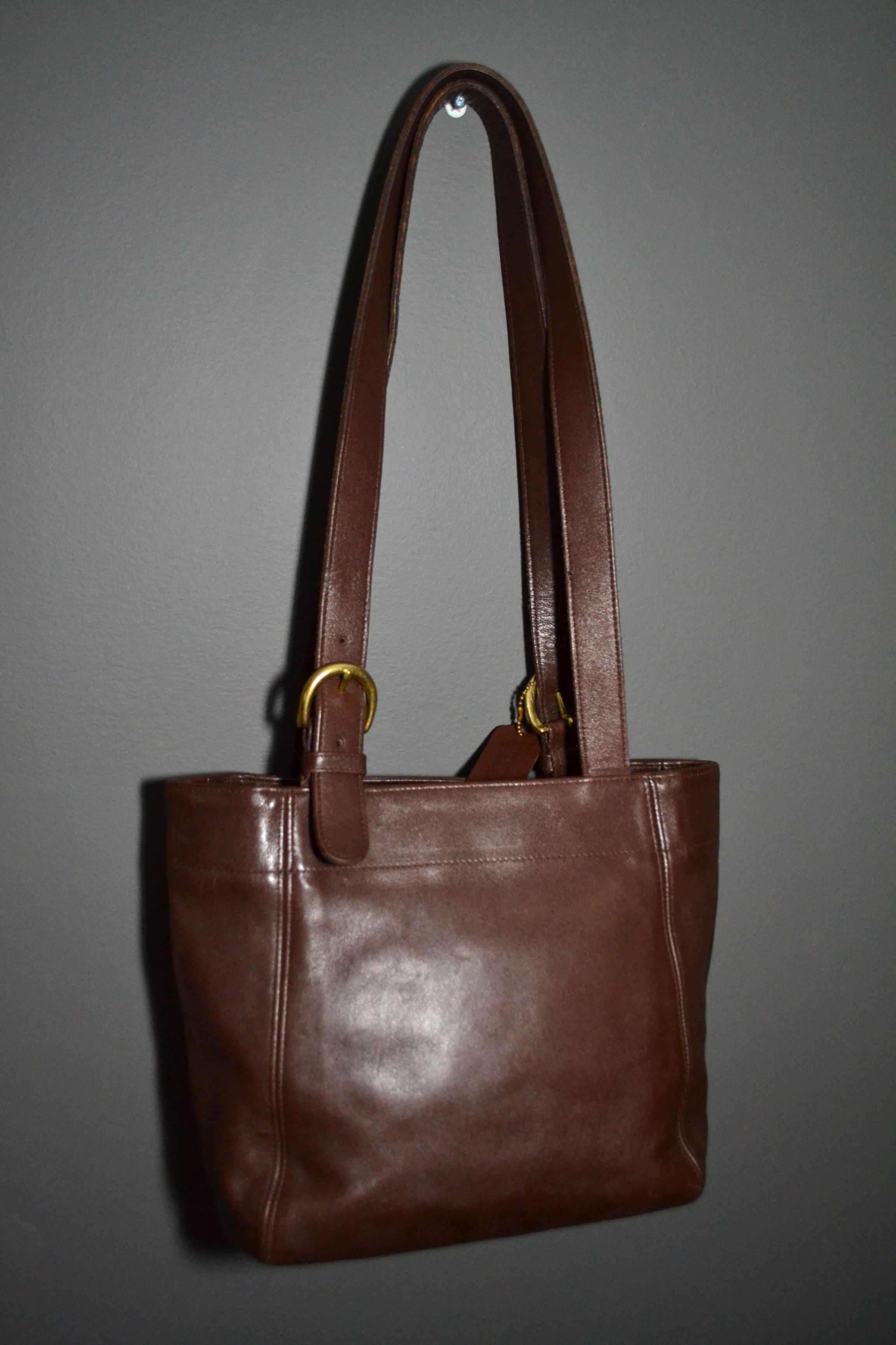 vintage coach old brown tote bag 茶 s-l400.png
