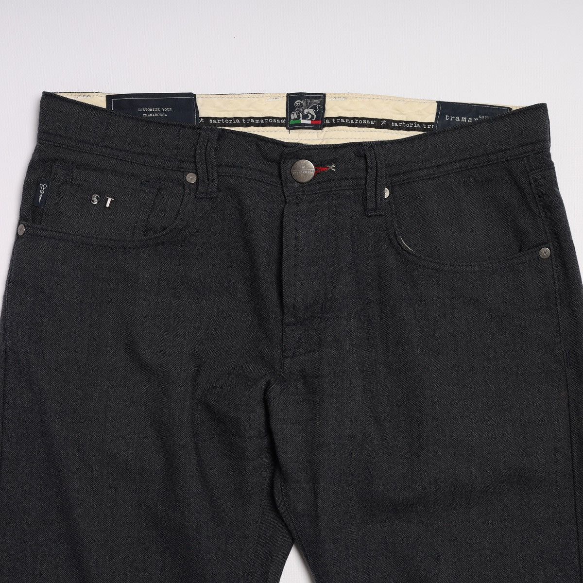 Other Tramarossa Sartoria Italy Dark Grey Wool Pants Trousers 33 Size US 33 - 6 Thumbnail