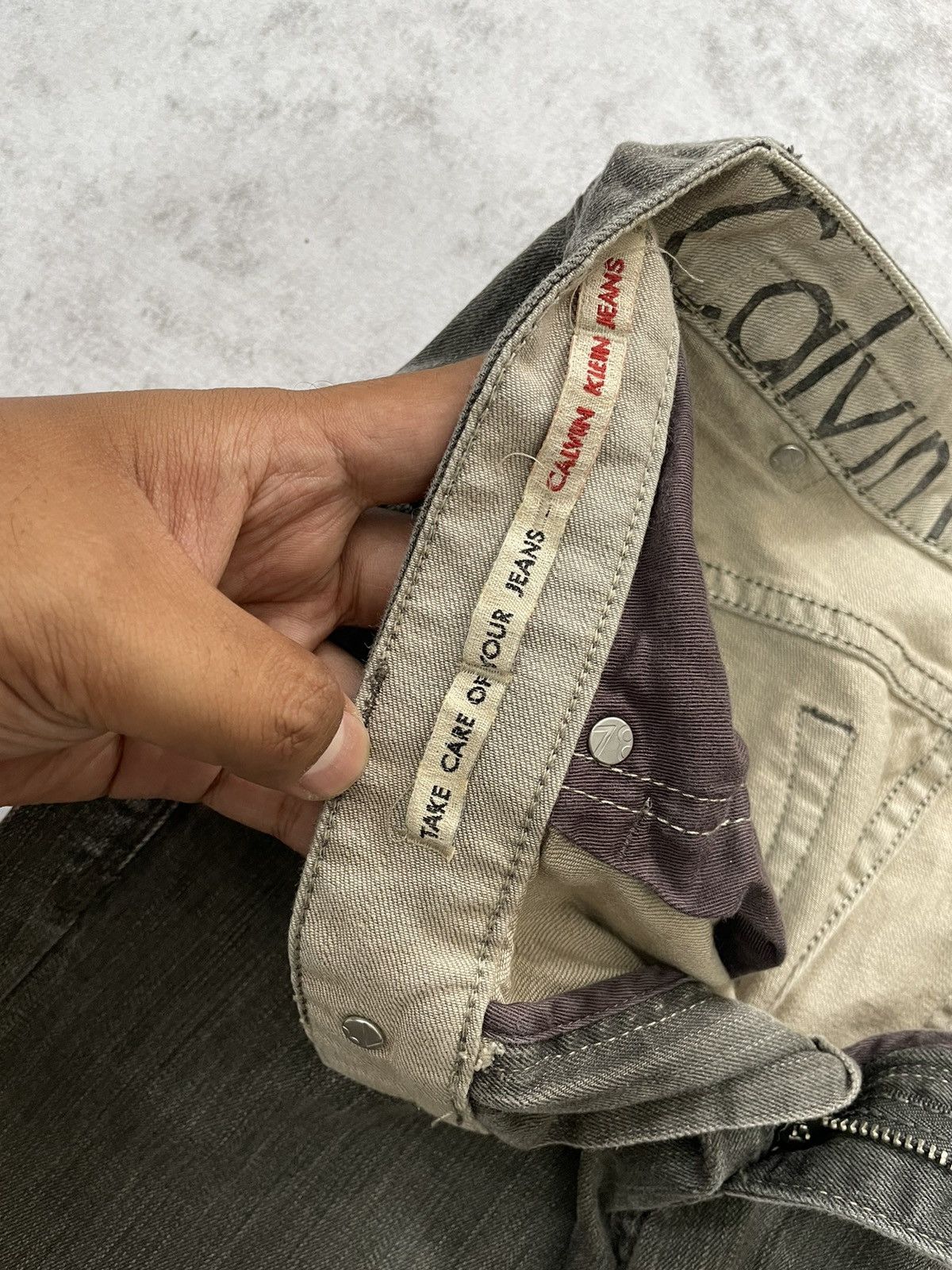 Hysteric Glamour × If Six Was Nine × Le Grande Bleu (L.G.B.) 2000s Calvin klein smoke wash denim Y2k style Size US 29 - 7 Thumbnail