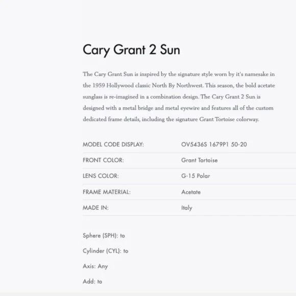 Oliver Peoples OLIVER PEOPLES CARY GRANT 2 52mm Size ONE SIZE - 6 Thumbnail