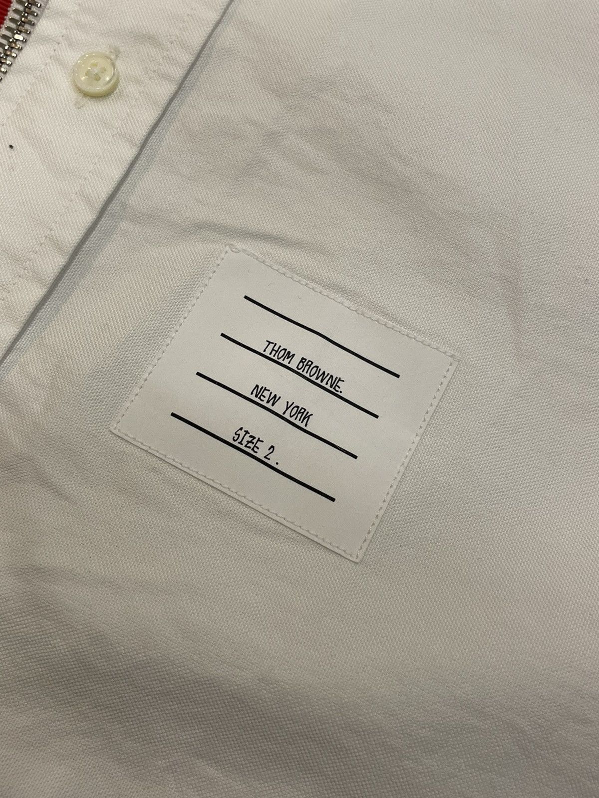 Thom Browne Thom Browne - 4-BAR ZIP-FRONT OXFORD SHIRT Size US M / EU 48-50 / 2 - 14 Thumbnail
