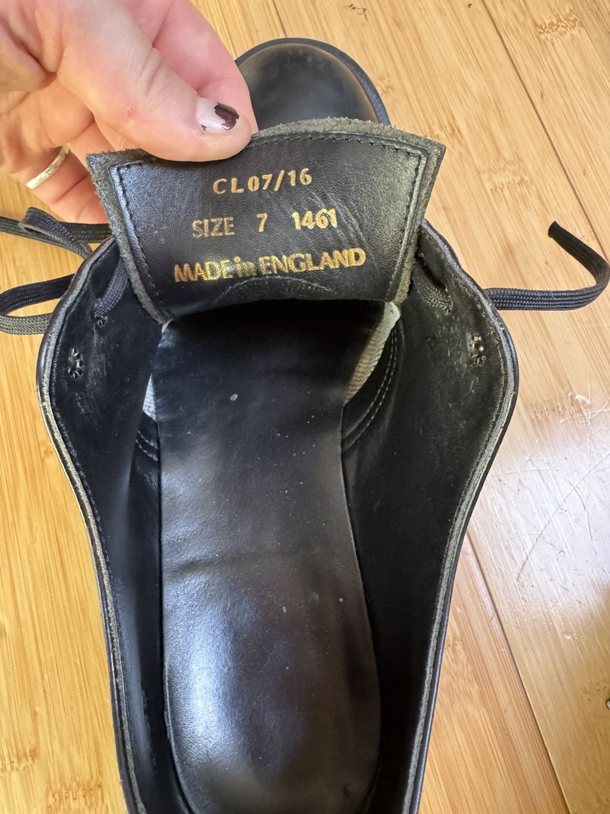 Dr. Martens Doc Martin 1461 Boanil Brush All Black Derby Size US 8 / EU 41 - 2 Thumbnail