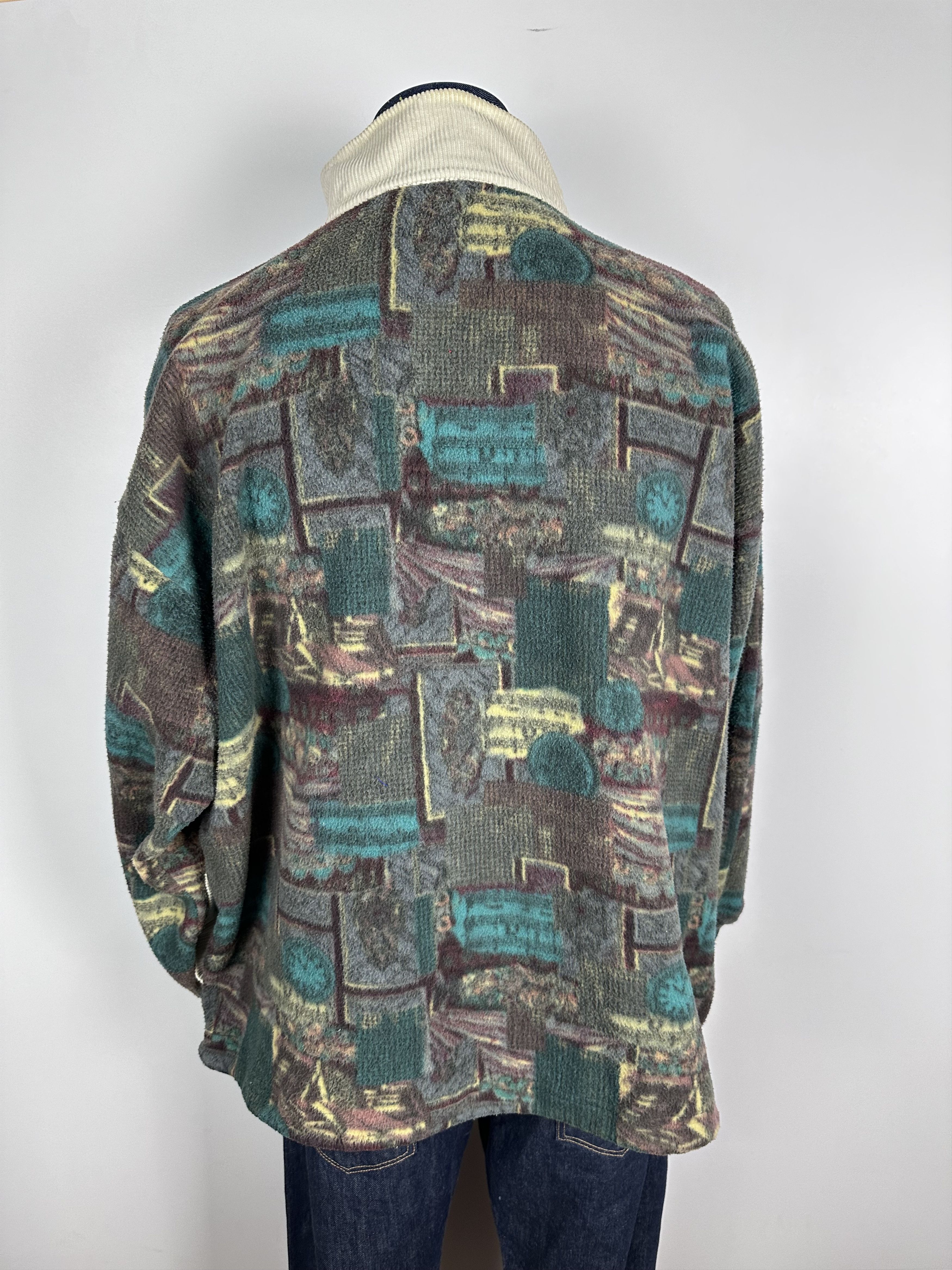 Vintage vintage FLEECE sweater 1/2 Zip Size L rare retro 90s jumper Size US L / EU 52-54 / 3 - 6 Thumbnail