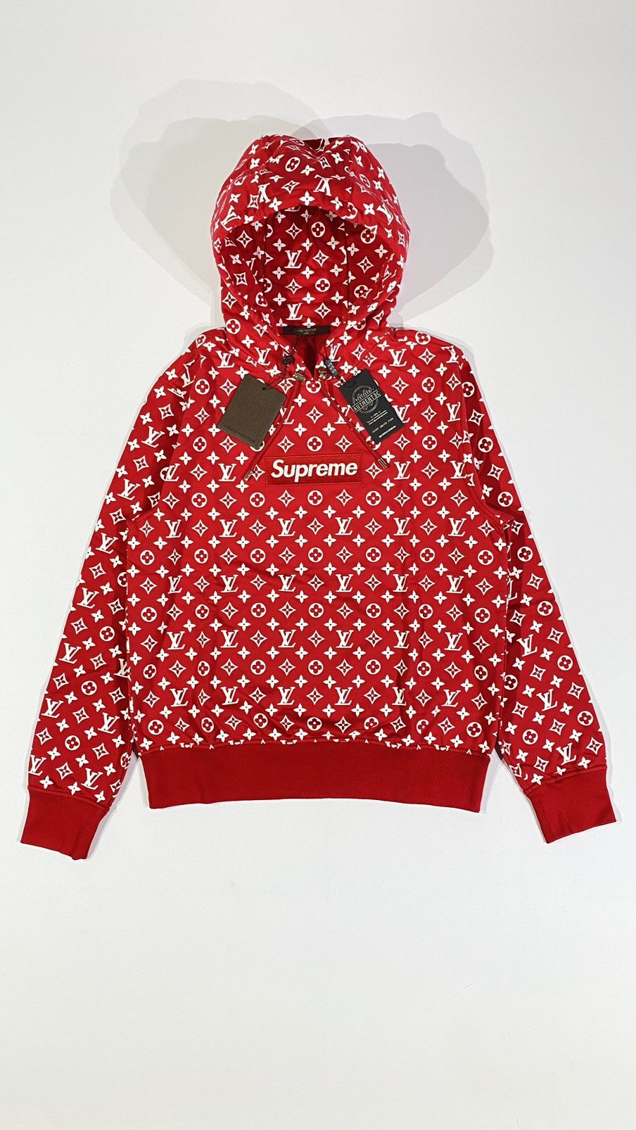 Louis Vuitton × Supreme LOUIS VUITTON X SUPREME XXS Box Logo Hoodie Size US XXS / EU 40 - 2 Thumbnail