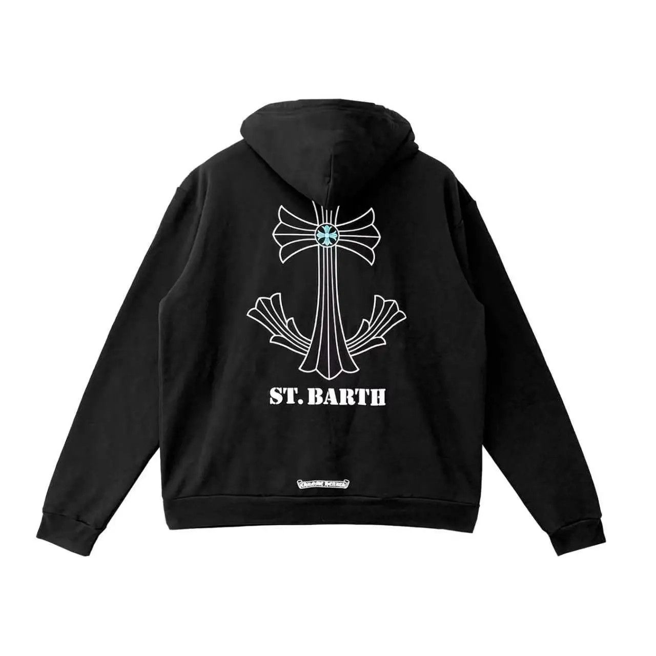 Chrome Hearts Chrome Hearts St. Barth Exclusive Blue Cross Pullover Hoodie Size M / US 6-8 / IT 42-44 - 1 Thumbnail