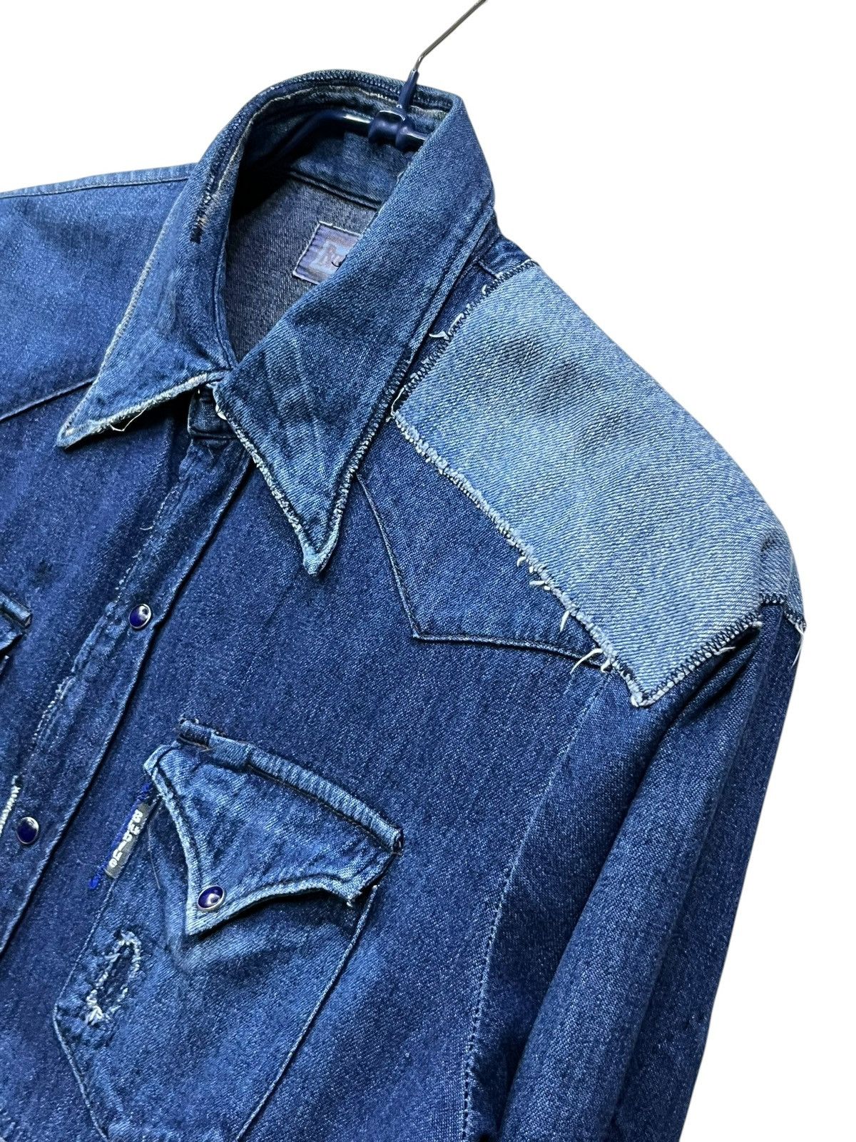Blue Blue Japan Blue Blue Japan Boro Patchwork Denim Pearl Snap Shirt Size US S / EU 44-46 / 1 - 5 Thumbnail