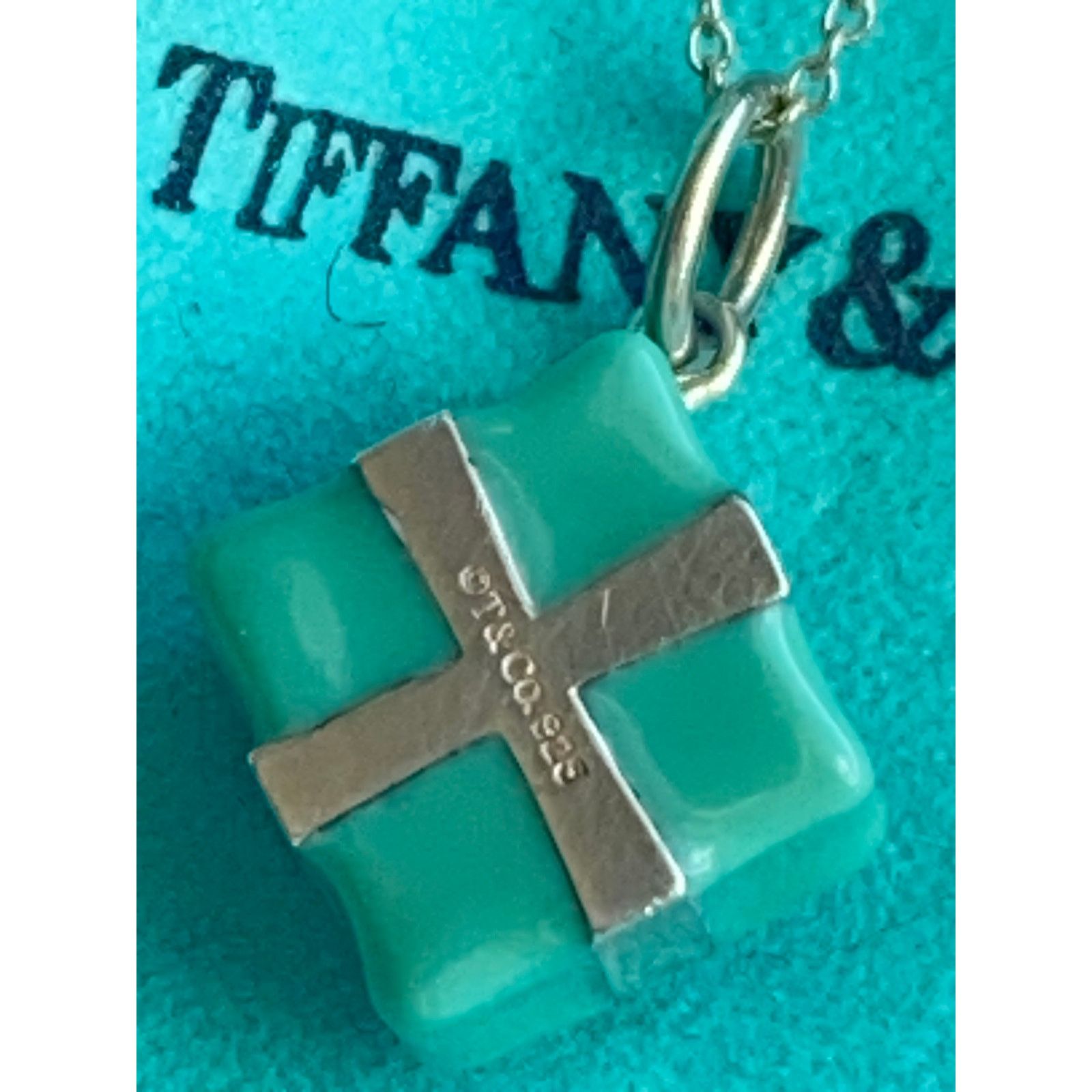 Tiffany & Co. Tiffany & Co. Sterling Silver Blue Box Pendant Necklace Size ONE SIZE - 4 Thumbnail