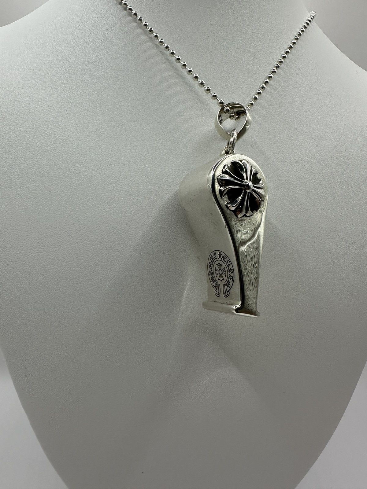 image of Chrome Hearts Large Whistle in Silver, Men's