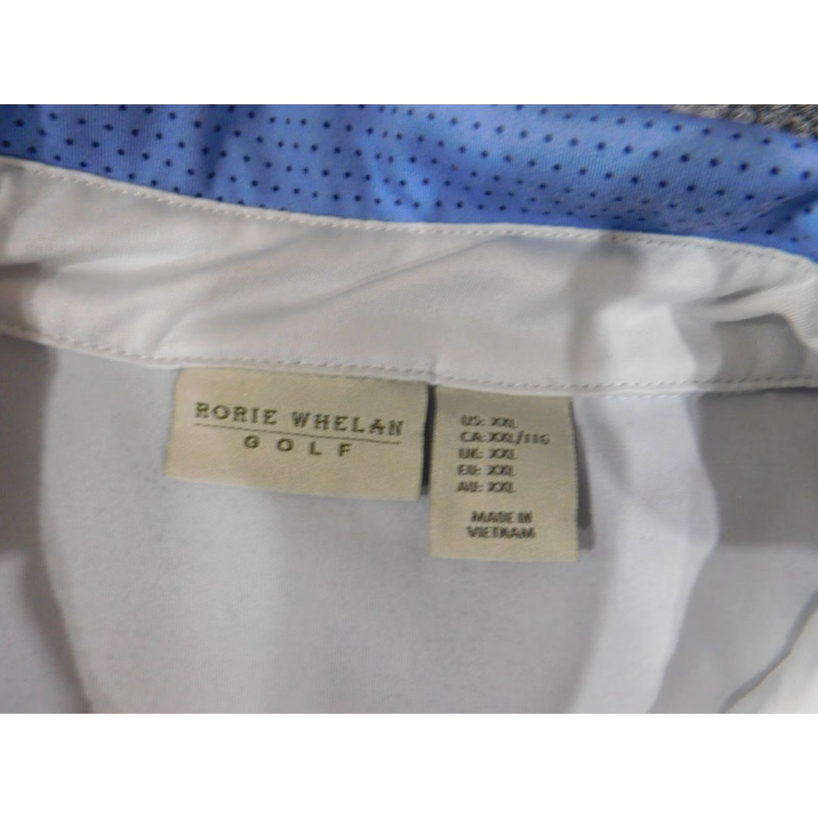 Vintage rorie whalen Polo 2XL Men Golf Short Sleeve Blue Stretch Casual Breathable Logo Button-Down Collar Retro Summer Vintage: No (but keep rules) Size US XXL / EU 58 / 5 - 5 Thumbnail
