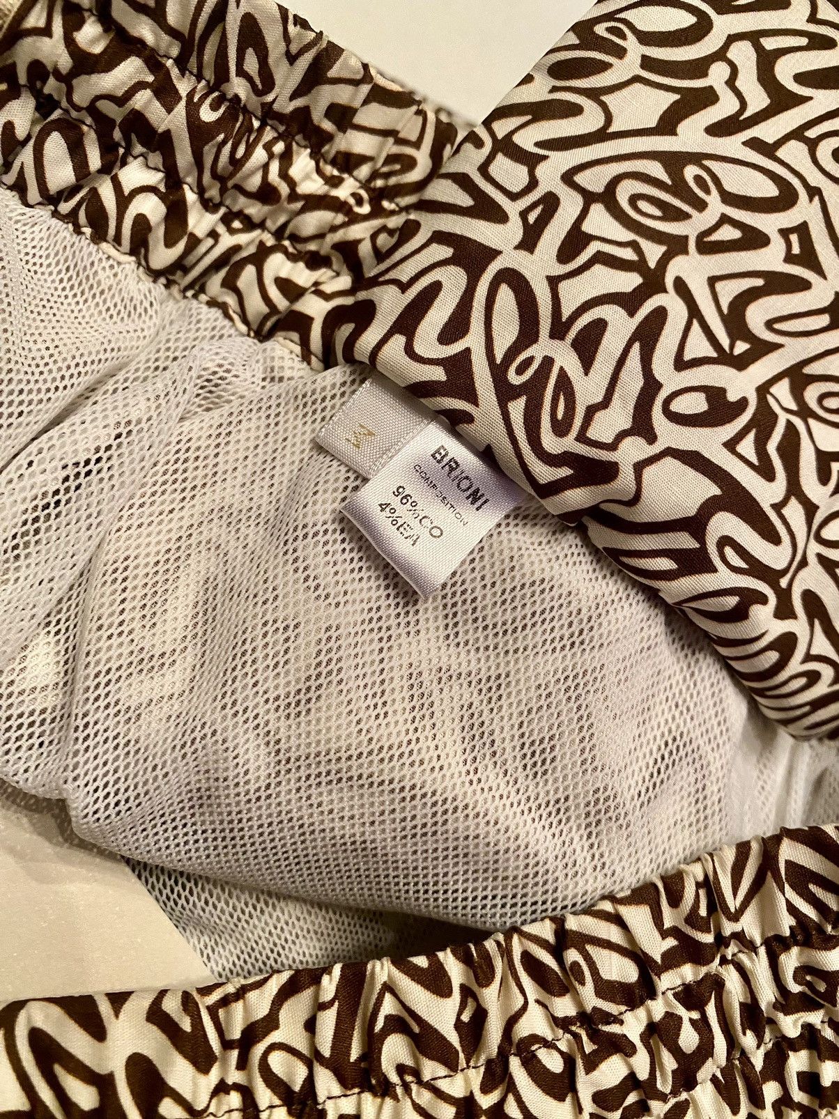 Brioni Brioni 🇮🇹 Oxblood Logo Script SeaMaster Resort Swim Trunk NWT Size US 34 / EU 50 - 15 Thumbnail
