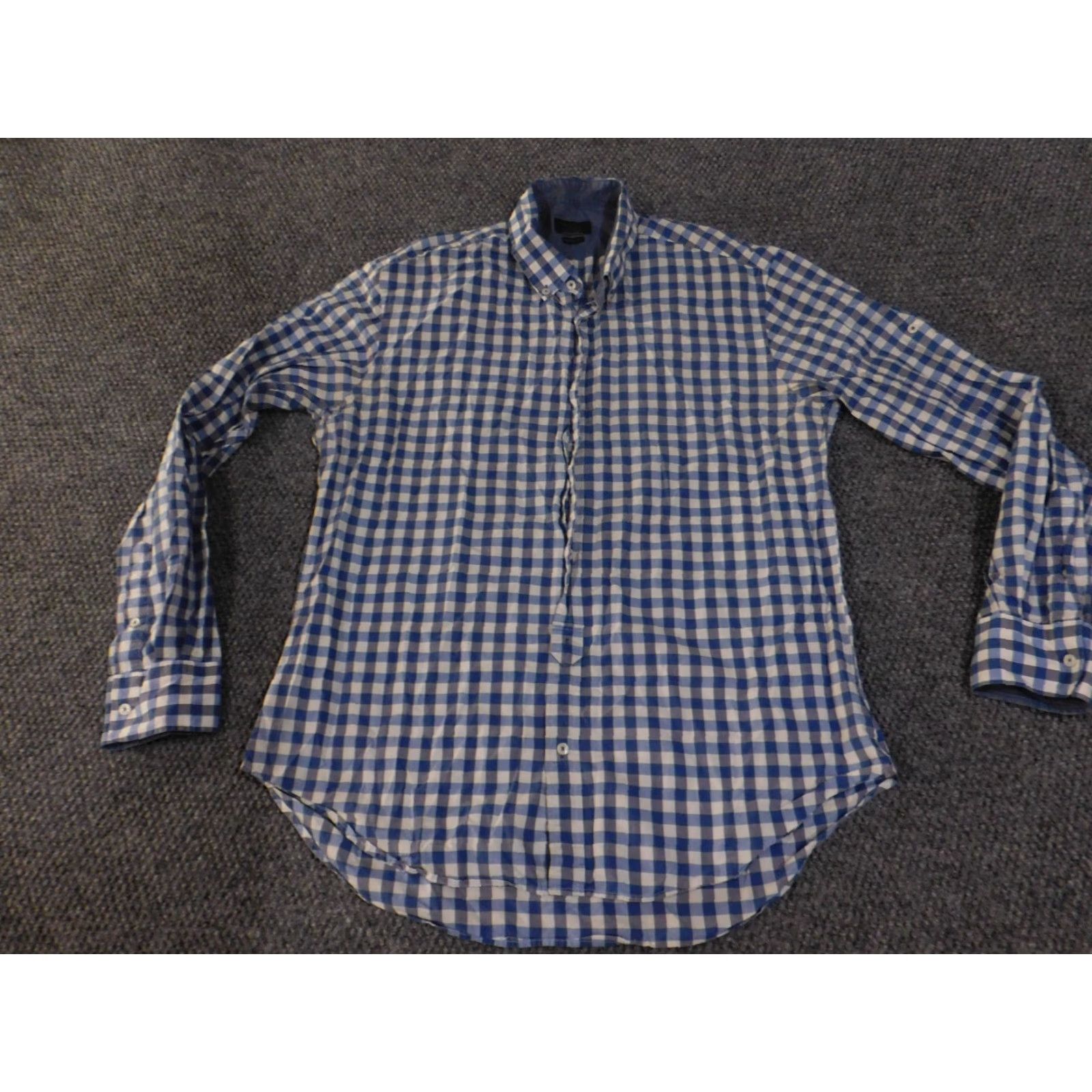 Zara Zara Shirt Mens Large Blue Plaid Button-Up Casual Button-Down Collar Classic Size US L / EU 52-54 / 3 - 2 Thumbnail