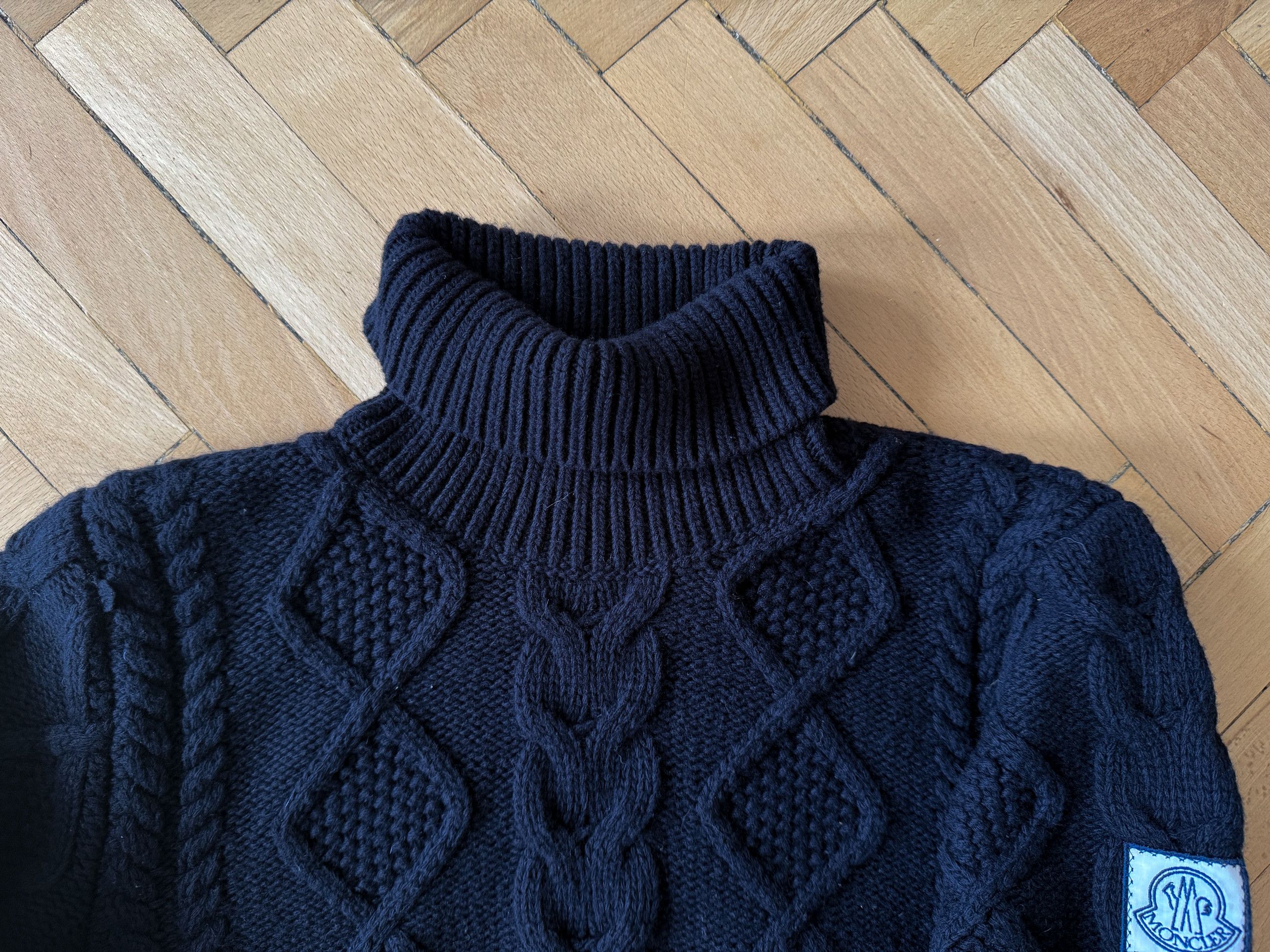 Moncler Gamme Bleu Thom Browne cable knit sweater size XL