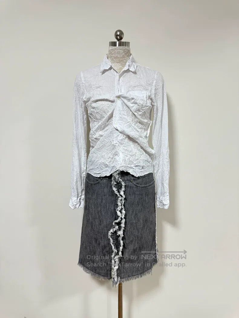 Junya Watanabe Junya Watanabe White Pleated Origami Texture Point Collar Size S / US 4 / IT 40 - 1 Thumbnail