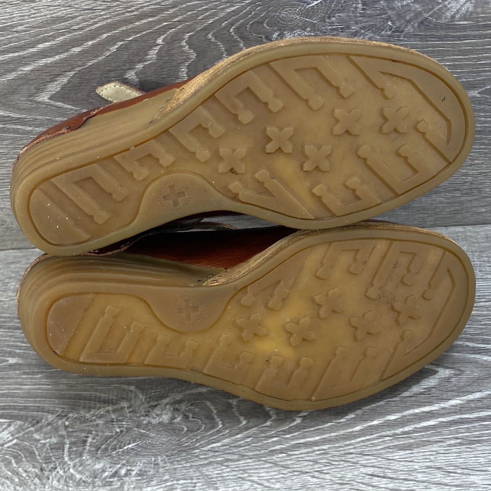 Dr. Martens VINTAGE Dr Martens Doc Drew Wedge Brown Leather Mary Jane Stud Platform Shoes - Womens 7 Size US 5 / IT 35 - 7 Thumbnail