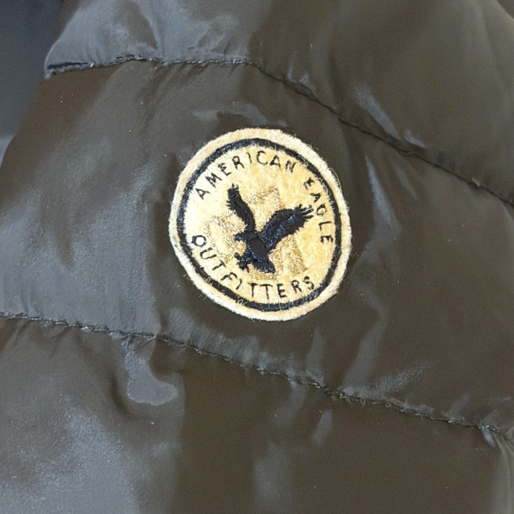 American Eagle Outfitters American Eagle Outfitters Hooded Puffer Jacket Womens Medium Real Down 70/30 Black Nylon Quilted Zipper Pockets Short Coat Winter Casual Travel Mens? Size M / US 6-8 / IT 42-44 - 5 Thumbnail