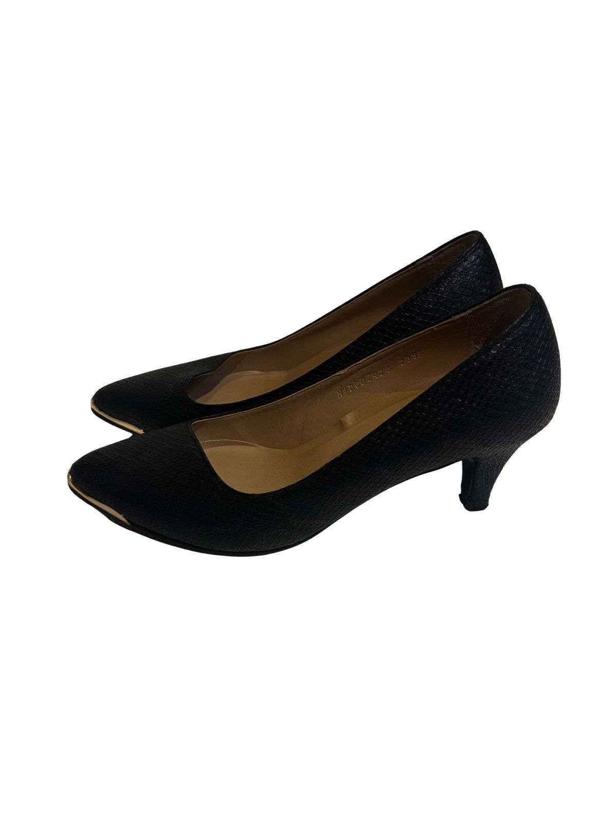 Other Black & gold accent Heels.wf5315 Size US 6.5 / IT 36.5 - 2 Thumbnail