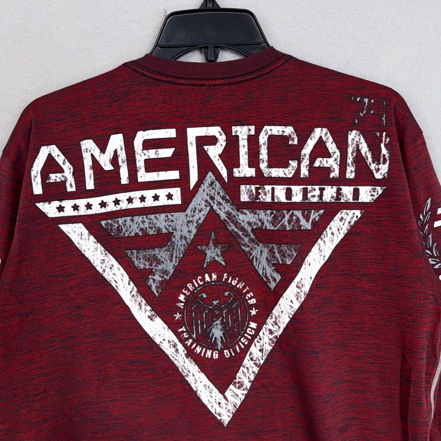 Vintage VINTAGE American Fighter Shirt Mens XL Red Athletic Graphic Training MMA Street Y2K Tee Size US XL / EU 56 / 4 - 7 Thumbnail