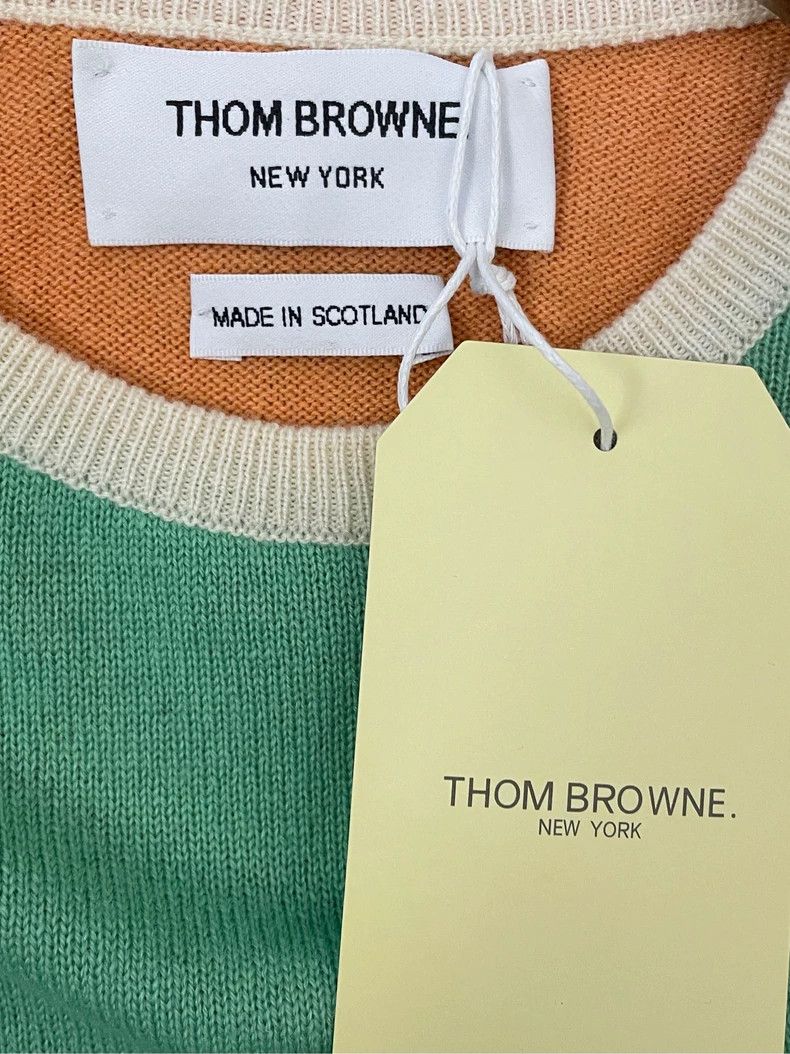 Thom Browne Thom browne Color block four-striped round-neck pure cashme Size US XS / EU 42 / 0 - 5 Thumbnail