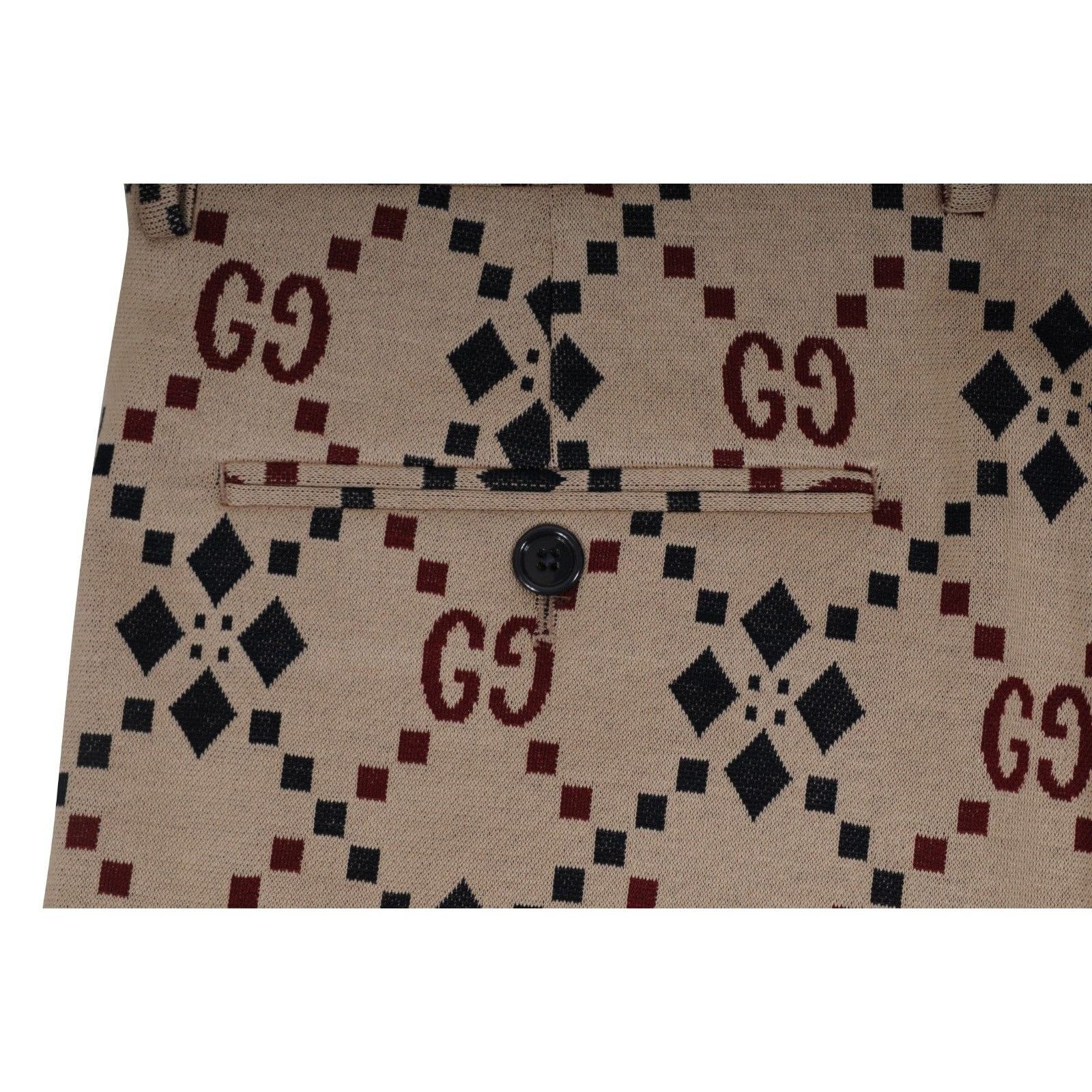Gucci Bermuda Macro GG Logo Shorts Beige Green Size US 34 / EU 50 - 8 Thumbnail