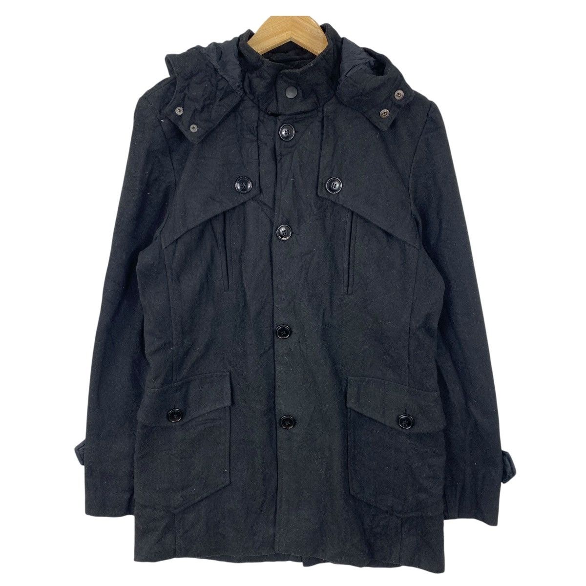 Cooper × Lee × Vintage LEE COOPER Denim Outfitter Casual Hoodie Overcoat Jacket Size US M / EU 48-50 / 2 - 1 Thumbnail