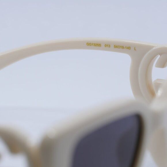 Gucci New Gucci GG1325S 013 Sunglasses - Ivory Frame, Grey Size ONE SIZE - 8 Thumbnail