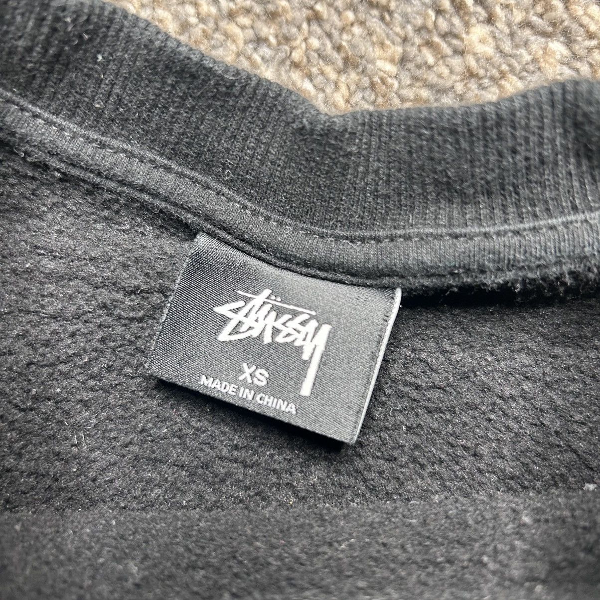 Stussy × Vintage Stussy logo black crewneck sweater sz xs Size US XS / EU 42 / 0 - 3 Thumbnail